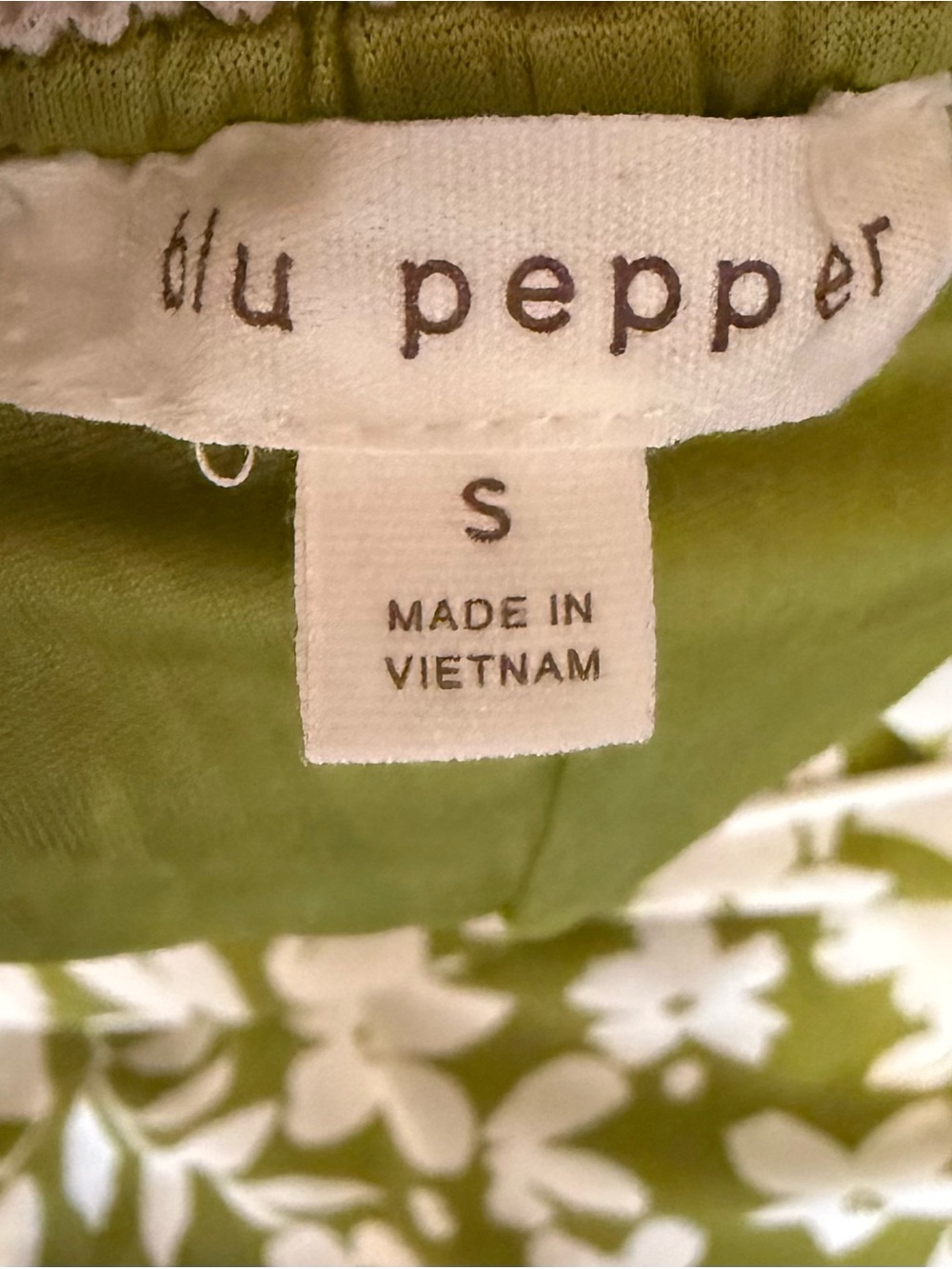 Olive Green Floral Midi Dress - Picture 3 of 3